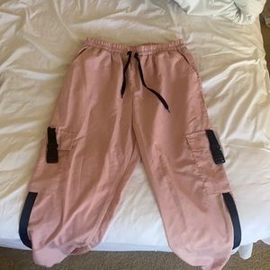 Womens Jogger Pants Pink size L